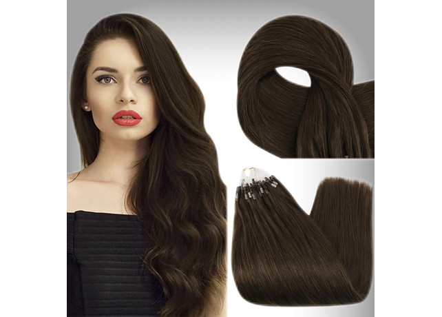 Extensii Microring Russian Hair #4K Saten Mediu
